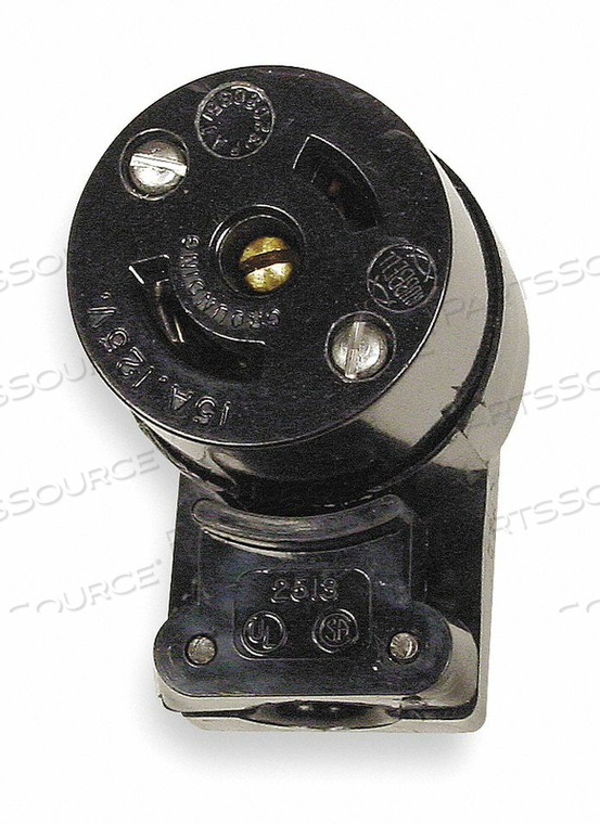 LOCKING ANGLE CONNECTOR STD. 15 A ML-2R by Hubbell Incorporated, Wiring Device-Kellums