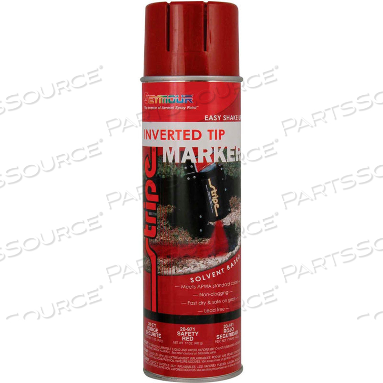 STRIPE SOLVENT BASE STREET & UTILITY MARKING PAINT 20 OZ. SAFETY RED, 12/CASE by Seymour Of Sycamore STRIPE SOLVENT BASE STREET & UTILITY MARKING PAINT 20 OZ. SAFETY RED, 12/CASE by Seymour Of Sycamore