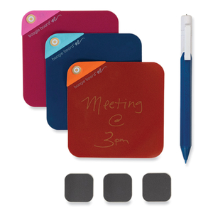 VERSANOTES STARTER PACK REUSABLE NOTES, THREE ASSORTED COLOR NOTES PLUS PEN by Boogie Board