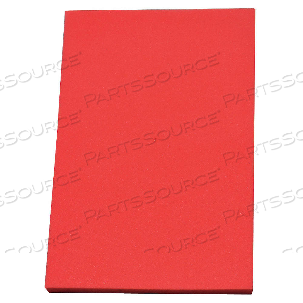 POLYETHYLENE SHEET, STD, 12 IN X 24 IN, 3/8 IN THICK, RED, CLOSED CELL, PLAIN, FIRM (≥14 PSI) by Approved Vendor
