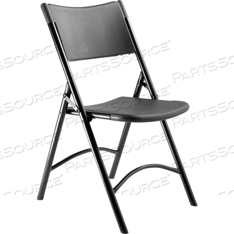 HEAVY DUTY PLASTIC FOLDING CHAIR - BLACK - 600 SERIES - PACK OF 4 by National Public Seating HEAVY DUTY PLASTIC FOLDING CHAIR - BLACK - 600 SERIES - PACK OF 4 by National Public Seating