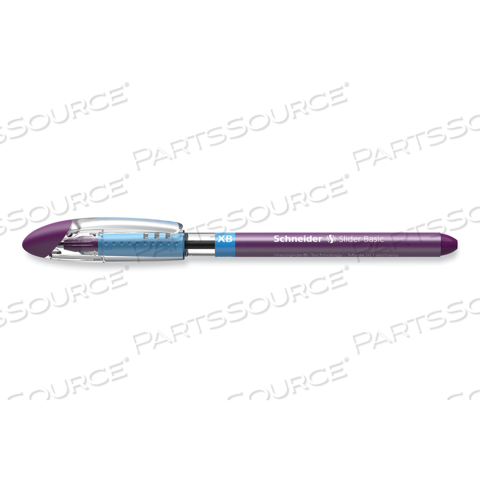SLIDER BASIC BALLPOINT PEN, STICK, EXTRA-BOLD 1.4 MM, VIOLET INK, VIOLET BARREL by Schneider SLIDER BASIC BALLPOINT PEN, STICK, EXTRA-BOLD 1.4 MM, VIOLET INK, VIOLET BARREL by Schneider