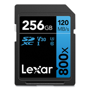 BLUE SERIES HIGH-PERFORMANCE SDXC FLASH MEMORY, UHS-I U1 CLASS 10, 256 GB by Lexar