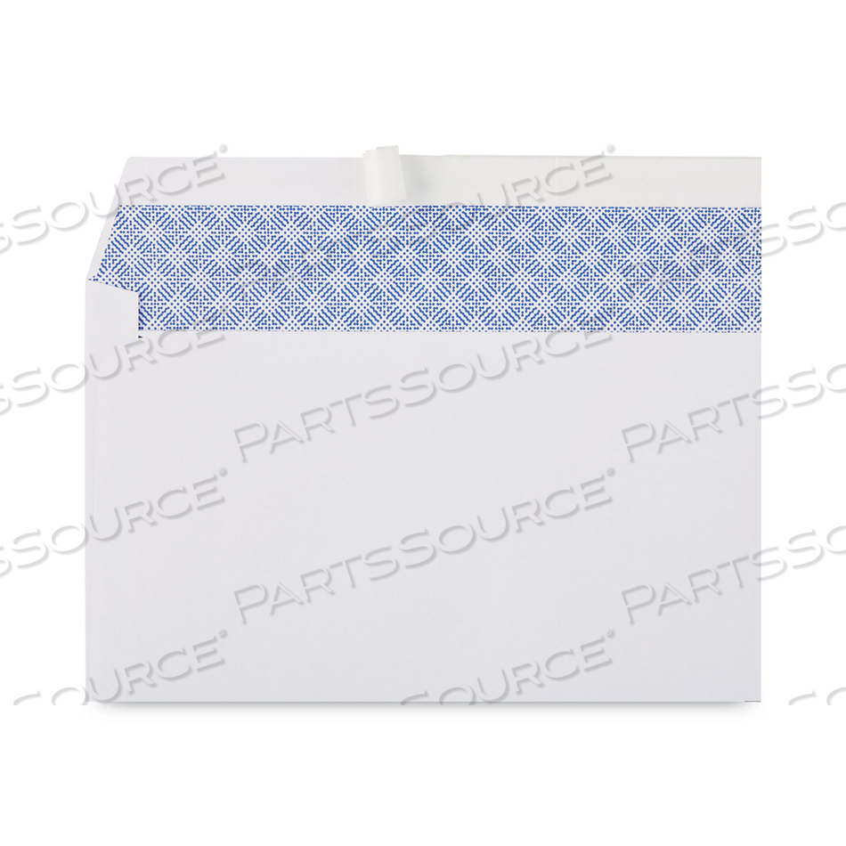 PEEL SEAL STRIP SECURITY TINT BUSINESS ENVELOPE, #10, SQUARE FLAP, SELF-ADHESIVE CLOSURE, 4.25 X 9.63, WHITE by Universal PEEL SEAL STRIP SECURITY TINT BUSINESS ENVELOPE, #10, SQUARE FLAP, SELF-ADHESIVE CLOSURE, 4.25 X 9.63, WHITE by Universal