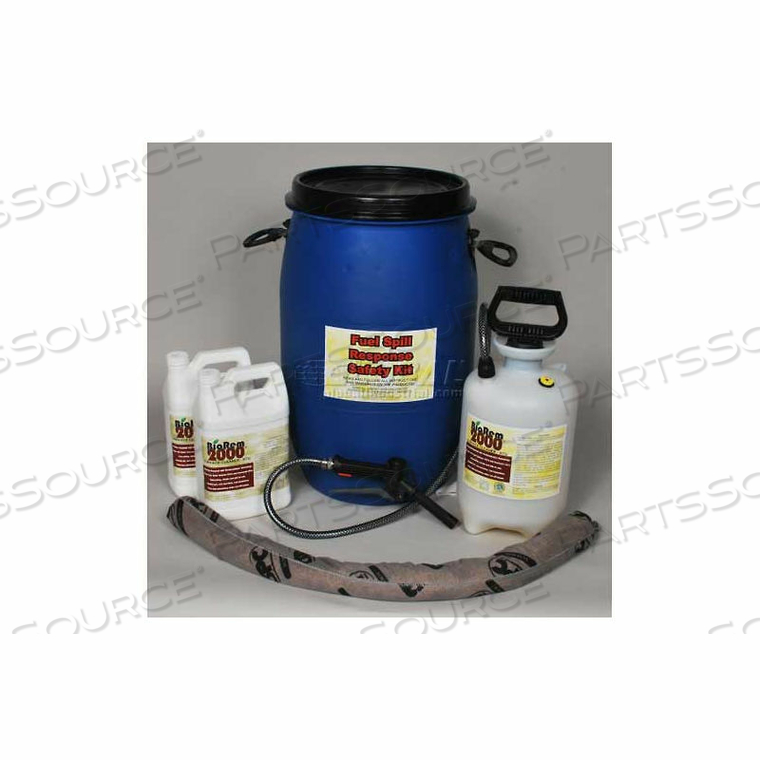 BIOREM-2000 FUEL SPILL SAFETY RESPONSE KIT, 15-GALLONS, 