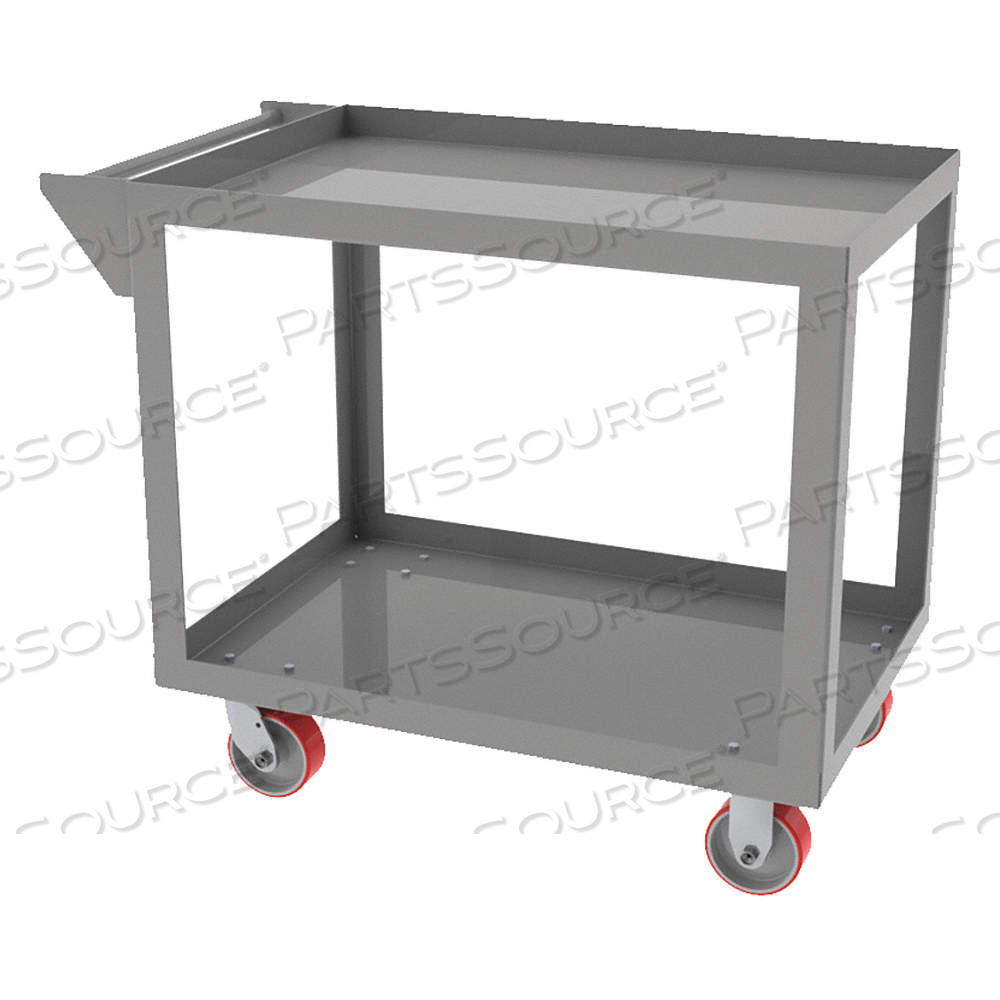UTILITY CART WITH LIPPED METAL SHELVES, 1,500 LB LOAD CAPACITY, 24 IN X 36 IN, FLAT by Approved Vendor