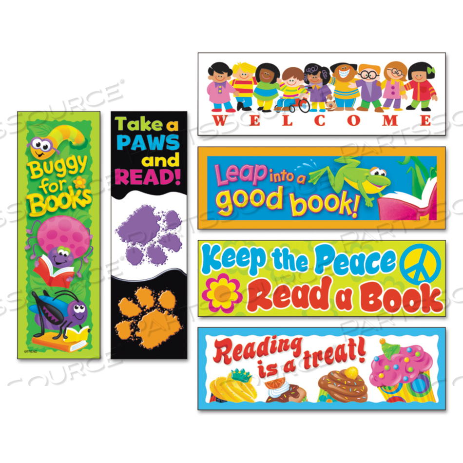 BOOKMARK COMBO PACKS, CELEBRATE READING VARIETY #1, 2 X 6, 216/PACK 