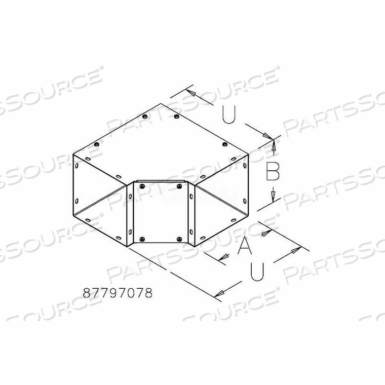 CROSS FITTING, TYPE 1, FITS 6.00X6.00, GALVANIZED 