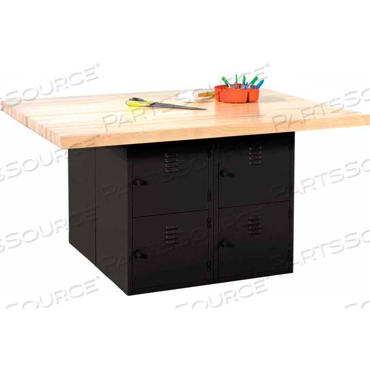 4-STATION WORKBENCH W/0 VISES - BLACK by Diversified Woodcrafts