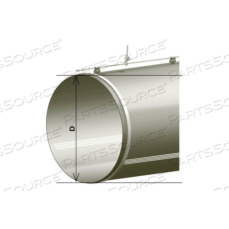 ZIP-A-DUCT 36" GRAY STRAIGHT SECTION WITH VENTS - 1000 CFM 