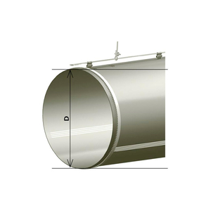 ZIP-A-DUCT 36" GRAY STRAIGHT SECTION WITH VENTS - 1000 CFM by Fabricair Inc.