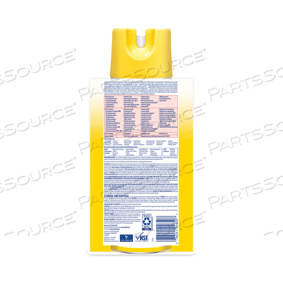 DISINFECTANT SPRAY, ORIGINAL SCENT, 19 OZ AEROSOL SPRAY by Lysol DISINFECTANT SPRAY, ORIGINAL SCENT, 19 OZ AEROSOL SPRAY by Lysol