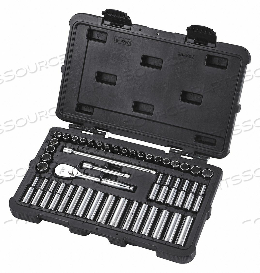 SOCKET WRENCH SET, STANDARD SOCKET COUNT/STYLE (22) 12-POINT, STANDARD SOCKET STYLE/SIZE STANDARD 12-POINT: 3.5 MM, 4 MM, 4.5 MM, 5 MM, 5.5  by Westward