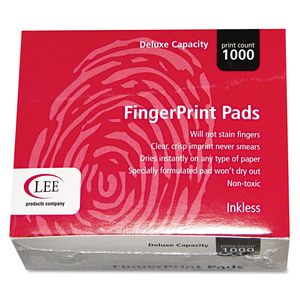 INKLESS FINGERPRINT PAD, 2.25" X 175", BLACK, 12/PACK by Lee Products