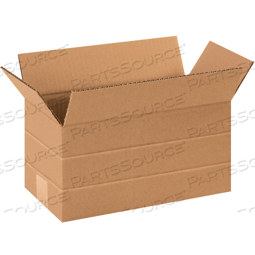 MULTI-DEPTH CORRUGATED BOXES, 12" X 6" X 6", KRAFT, 25/BUNDLE by BOX Partners (Box Acquisitions, LLC)