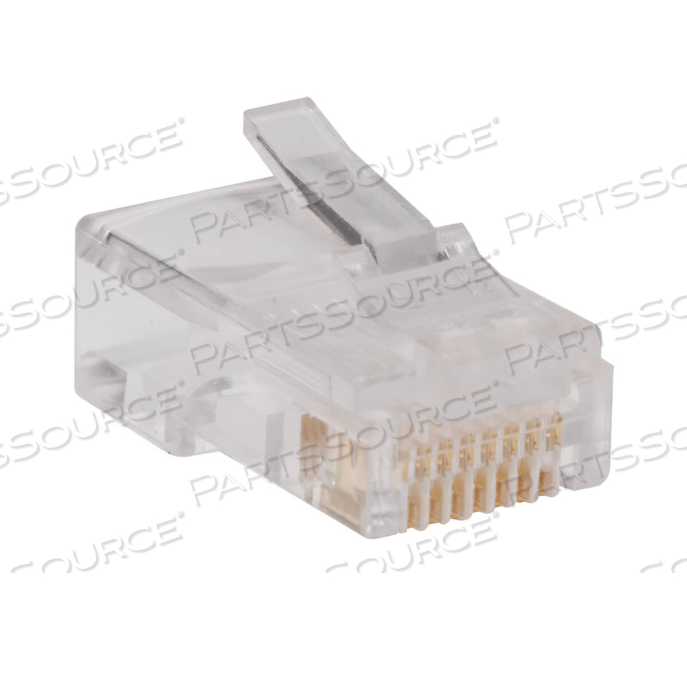 RJ45 PLUG FOR ROUND SOLID/STRANDED CONDUCTOR 4-PAIR CAT5E CABLE by Tripp Lite