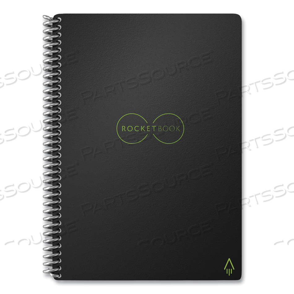 CORE SMART NOTEBOOK, DOTTED RULE, BLACK COVER, 8.8 X 6, 18 SHEETS by Rocketbook CORE SMART NOTEBOOK, DOTTED RULE, BLACK COVER, 8.8 X 6, 18 SHEETS by Rocketbook