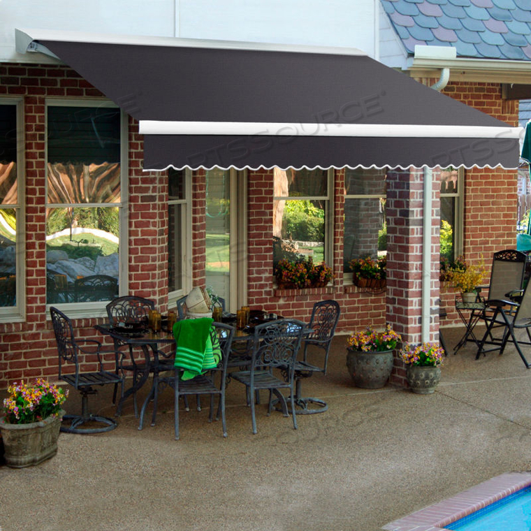 RETRACTABLE AWNING RIGHT MOTOR 18'W X 10'D X 10"H GUN 