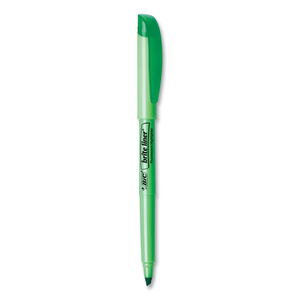 BRITE LINER HIGHLIGHTER, FLUORESCENT GREEN INK, CHISEL TIP, GREEN/BLACK BARREL, DOZEN by BIC BRITE LINER HIGHLIGHTER, FLUORESCENT GREEN INK, CHISEL TIP, GREEN/BLACK BARREL, DOZEN by BIC
