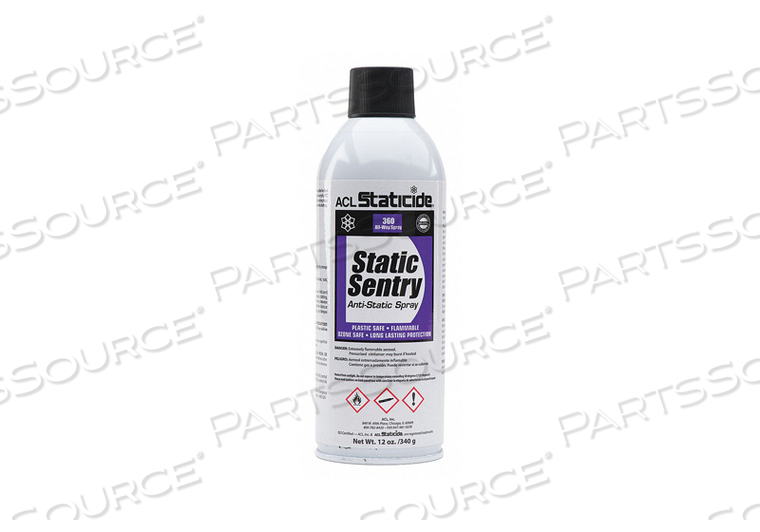 ANTI-STATIC CONTROL SPRAY ALCOHOL 12 OZ. by ACL Staticide ANTI-STATIC CONTROL SPRAY ALCOHOL 12 OZ. by ACL Staticide