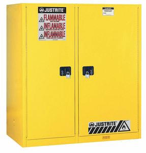 FLAMMABLE SAFETY CABINET 115 GAL. YELLOW by Justrite