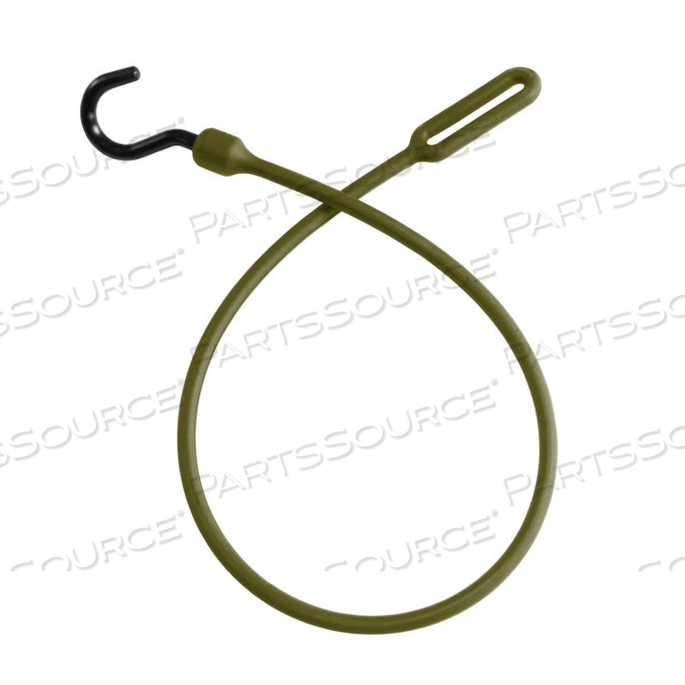 THE BETTER BUNGEE 30" LOOP BUNGEE CORD WITH NYLON END - MILITARY GREEN 