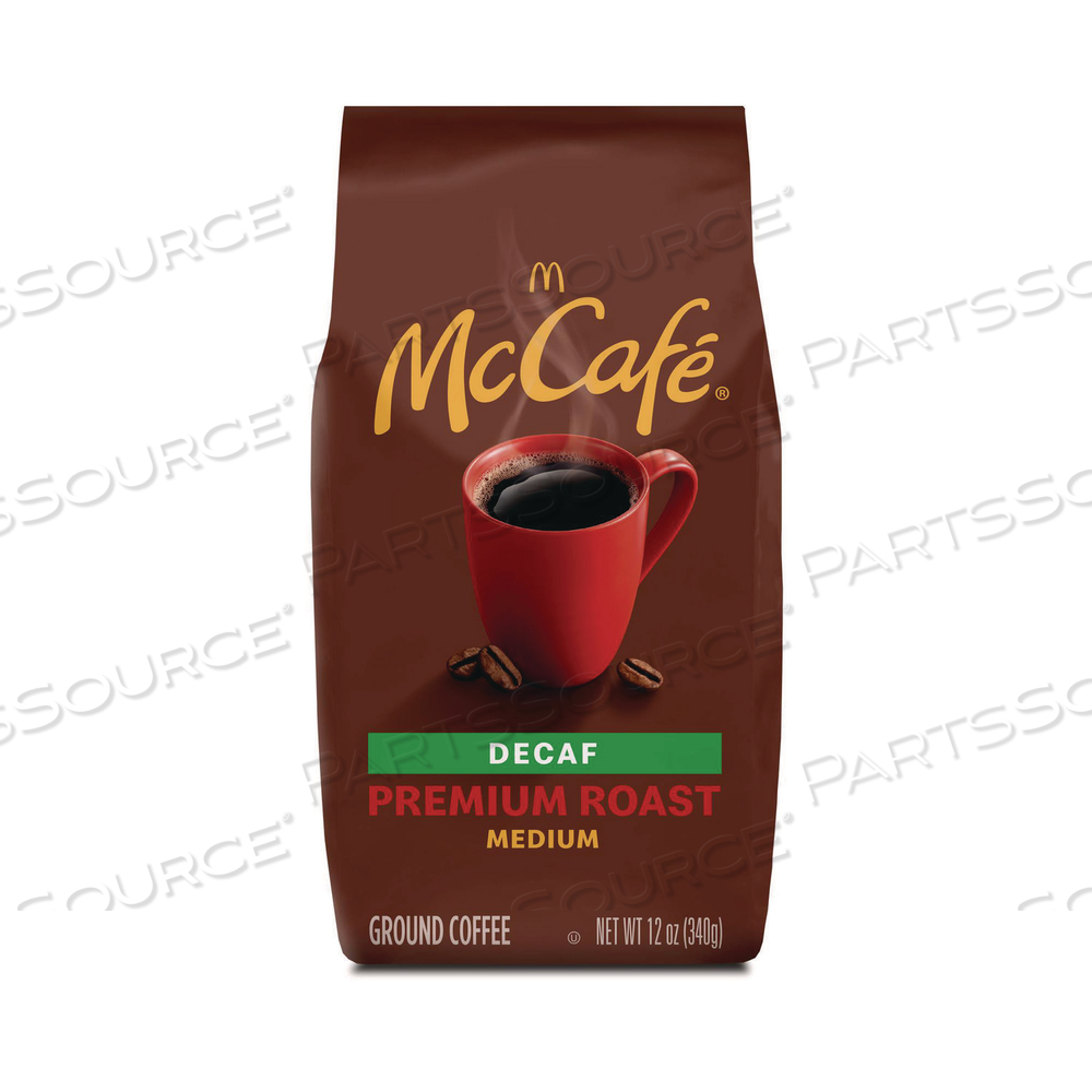 GROUND COFFEE, PREMIUM ROAST DECAF, 12 OZ BAG by McCafe GROUND COFFEE, PREMIUM ROAST DECAF, 12 OZ BAG by McCafe