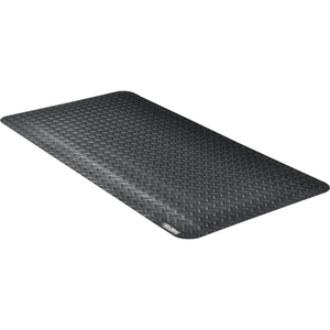 DIAMOND PLATE ERGONOMIC MAT 15/16" THICK 2' X 4' BLACK by Taicang All Mats Plastic Ind