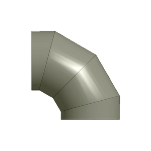 ZIP-A-DUCT 36" DIAMETER 90 GRAY LEFT HAND ELBOW by Fabricair Inc.