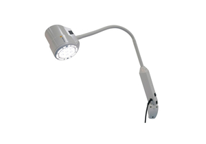 EXAMINATION LIGHT, WHITE, GRAY, 18 W, POLYCARBONATE, 3300/3800/4400 K COLOR TEMPERATURE, 120 V, 40000 LUMENS, 5.9 FT, GOOSENECK ARM, MEETS E by Waldmann USA