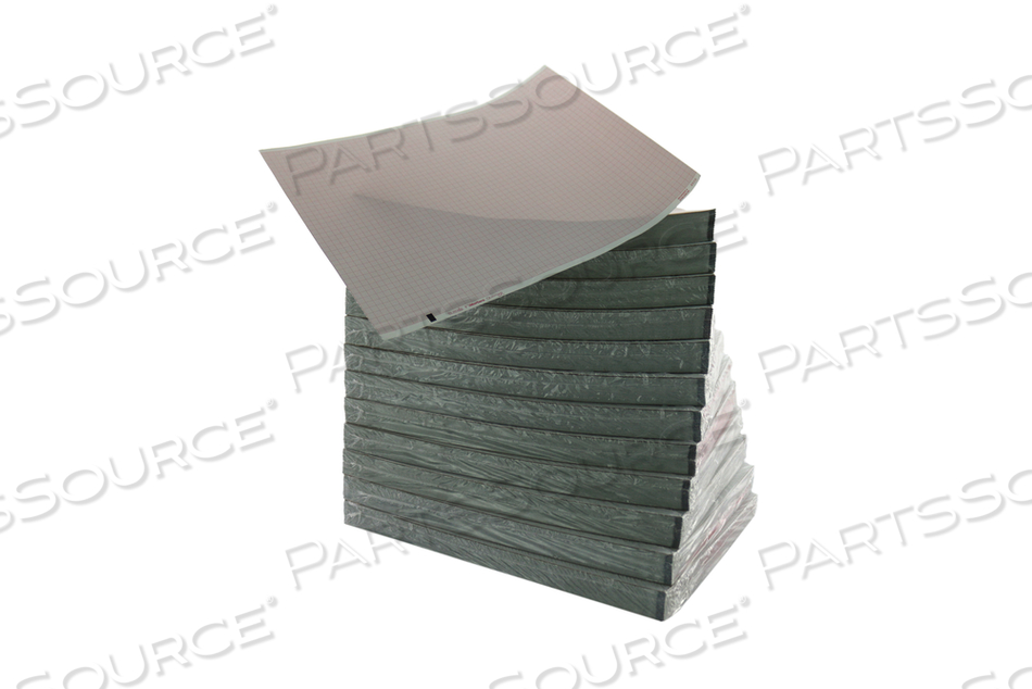 BURDICK™ CHART PAPER THERMAL RECORDING Z-FOLD RED GRID 8.5 X 11IN SHEET FOR DIAGNOSTIC INSTRUMENT by Mortara Instrument, Inc