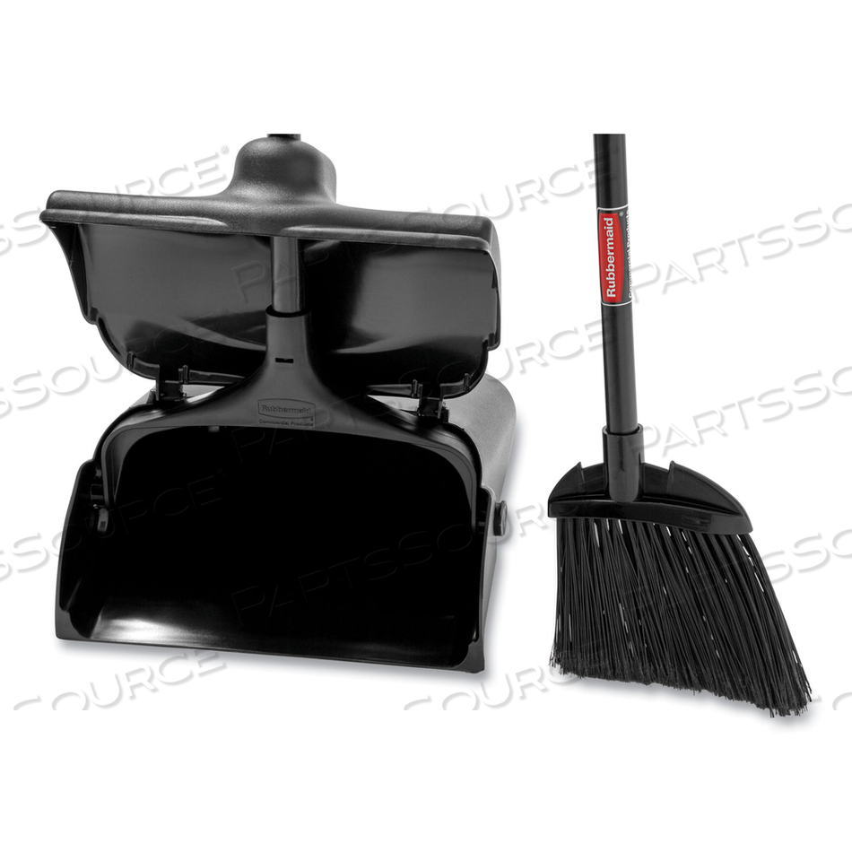 LOBBY PRO UPRIGHT DUSTPAN, WITH COVER, 12.5W X 37H, PLASTIC PAN/METAL HANDLE, BLACK by Rubbermaid Medical Division
