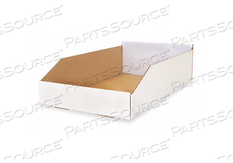CORRUGATED SHELF BIN, COLOR WHITE, INCLUDES DIVIDERS NO, INCLUDES LABEL HOLDER NO, MATERIAL CARDBOARD, MAXIMUM OPERATING TEMPERATURE 400 DEG by Packaging Corporation of America CORRUGATED SHELF BIN, COLOR WHITE, INCLUDES DIVIDERS NO, INCLUDES LABEL HOLDER NO, MATERIAL CARDBOARD, MAXIMUM OPERATING TEMPERATURE 400 DEG by Packaging Corporation of America