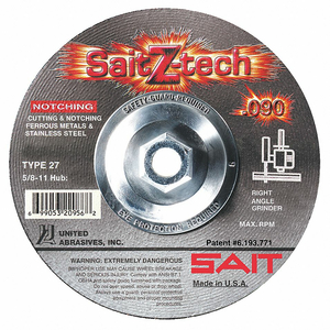 ABRASIVE CUT-OFF WHEEL 6 IN DIA. by United Abrasives-Sait ABRASIVE CUT-OFF WHEEL 6 IN DIA. by United Abrasives-Sait