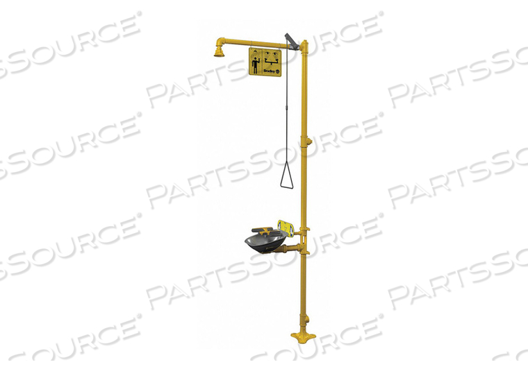 DRENCH SHOWER WITH FACE WASH YELLOW by Bradley Corporation