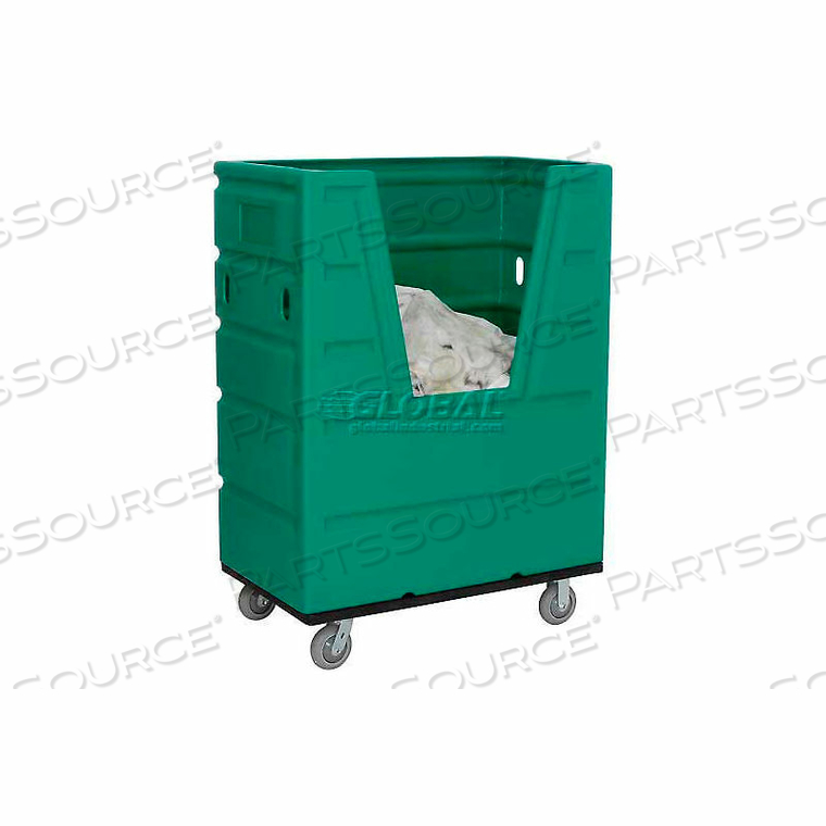 HOPPER FRONT PLASTIC BULK TRUCK, 43 CU. FT., GREEN by Quality Industries LLC HOPPER FRONT PLASTIC BULK TRUCK, 43 CU. FT., GREEN by Quality Industries LLC