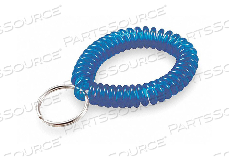 WRIST COIL WITH SPLIT KEY RING BLUE PK5 by Lucky Line Products WRIST COIL WITH SPLIT KEY RING BLUE PK5 by Lucky Line Products