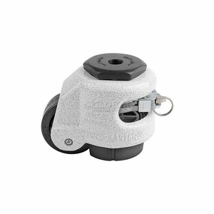 SWIVEL STEM RATCHET LEVELING CASTER - 550 LB. - 50MM DIA. NYLON WHEEL by Foot Master