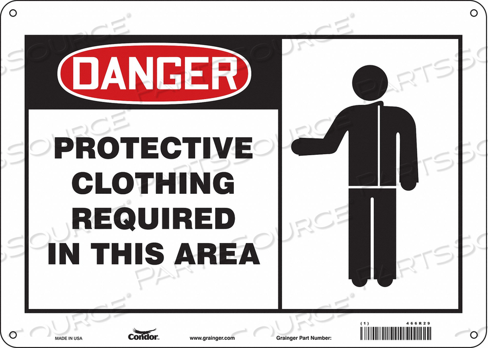 SAFETY SIGN 10 H 10 W PLASTIC 