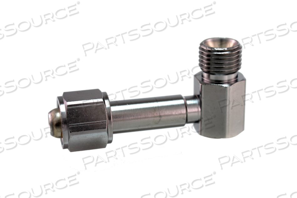 DISS 90⁰ HEX NUT & NIPPLE X BODY ADAPTOR, 2" NIPPLE, O2 by Bay Corporation