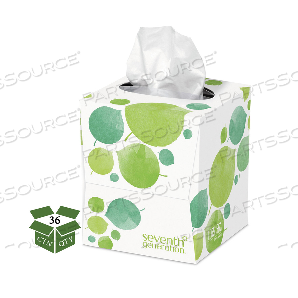 100% RECYCLED FACIAL TISSUE, 2-PLY, 85 SHEETS/BOX by Seventh Generation 100% RECYCLED FACIAL TISSUE, 2-PLY, 85 SHEETS/BOX by Seventh Generation