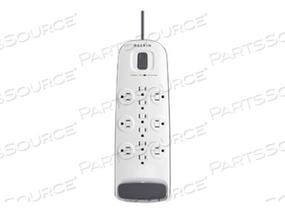 12-OUTLET SURGE PROTECTOR WITH 8 FT POWER CORD WITH CABLE/SATELLITE AND TELEPHON by Belkin
