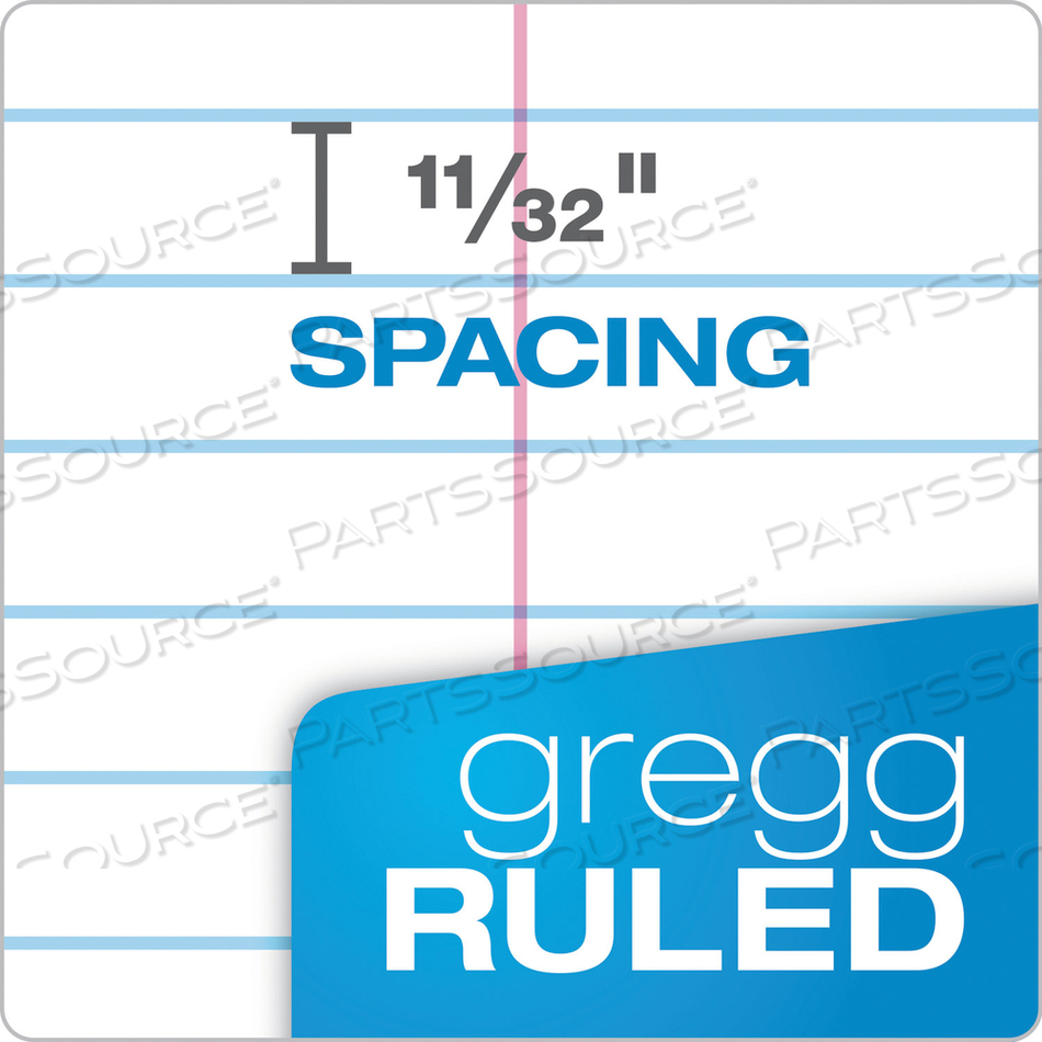 STENO PAD, GREGG RULE, ASSORTED COVER COLORS, 80 WHITE 6 X 9 SHEETS by Tops STENO PAD, GREGG RULE, ASSORTED COVER COLORS, 80 WHITE 6 X 9 SHEETS by Tops