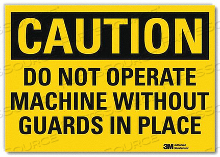 SAFETY SIGN NOT OPERATE MACHINE 14IN.W by Lyle Signs Inc.