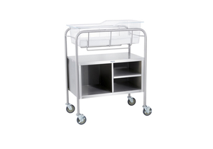 COLEMAN BASSINET KIT INCLUDES: BASSINET 31"W X 38 1/2"H X 17 3/4"D W/OPEN CABINET, BASKET W/CARD HOLDER, MATTRESS PAD, WHITE (12" X 26" X 2" by Blickman