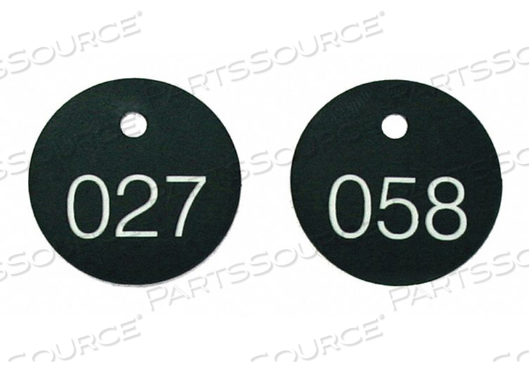 NUMBERED TAGS 1-1/8 IN 201 TO 300 PK100 by Accuform Manufacturing, Inc.