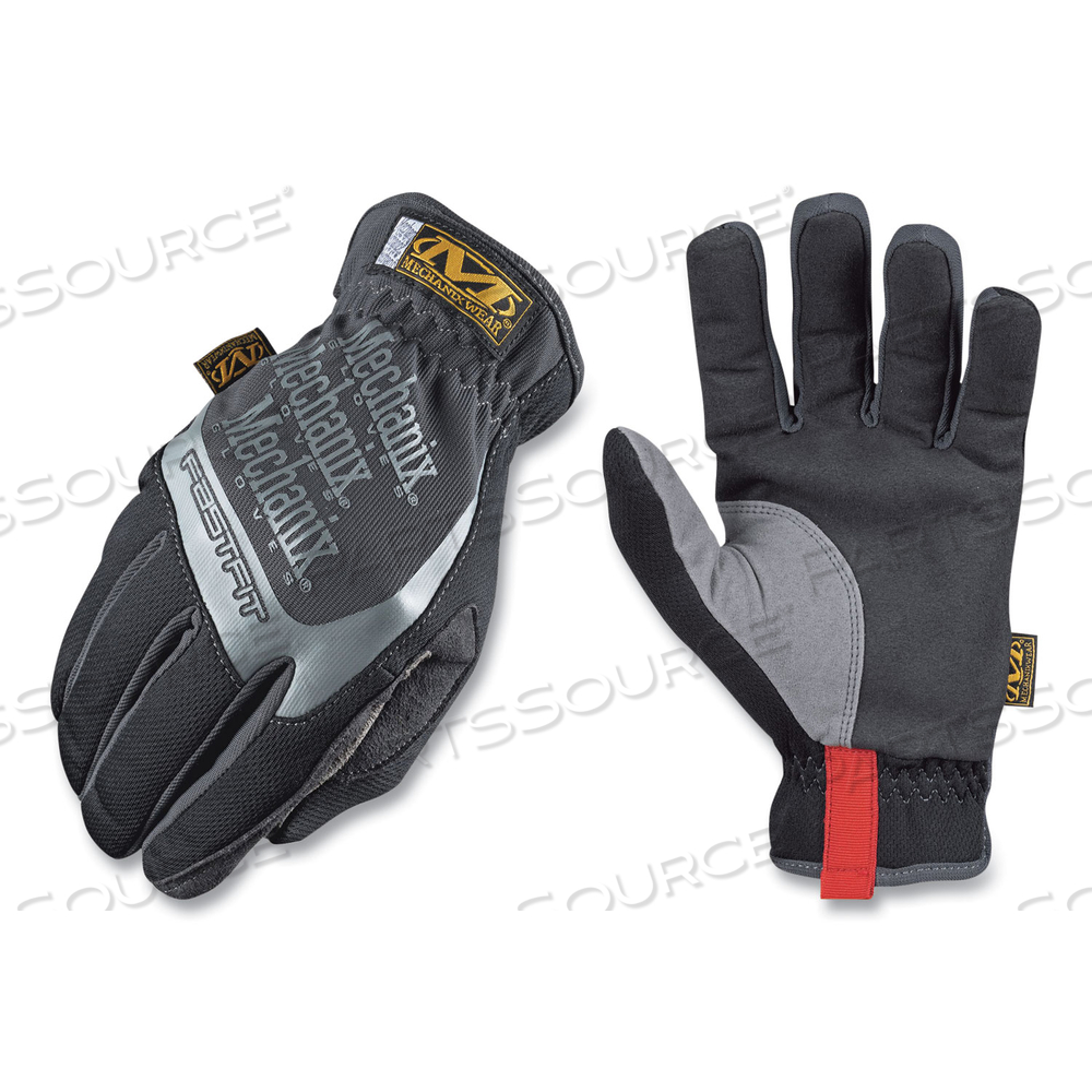 FASTFIT GLOVE, SPANDEX, SYNTHETIC LEATHER, TREKDRY, TRICOT, SMALL, BLACK by Mechanix Wear