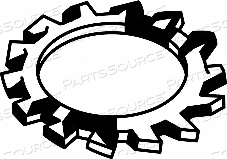 LOCK WASHER, FOR SCREW SIZE #6, EXTERNAL TOOTH LOCK, STAINLESS STEEL, PLAIN, PLAIN, 18-8 by Fabory