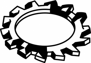 LOCK WASHER, FOR SCREW SIZE #6, EXTERNAL TOOTH LOCK, STAINLESS STEEL, PLAIN, PLAIN, 18-8 by Fabory