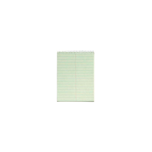 STENO BOOK, 6" X 9", GREGG RULED, GREEN TINT, 70 SHEETS/PAD by Tops